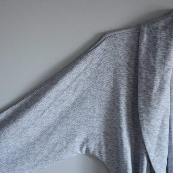 Ande Women's Small Grey Soft Casual Belted Collared Long Sleeve Cardigan Robe - Picture 4 of 12